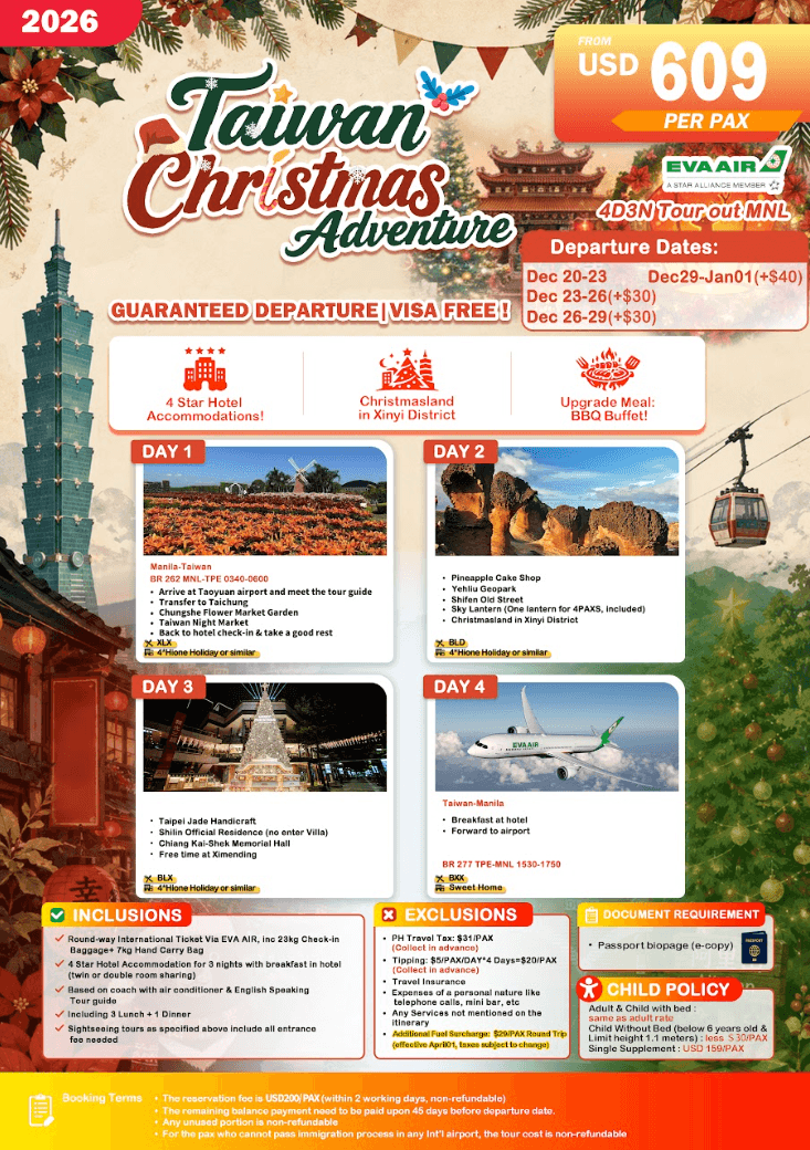 Taiwan Christmas Adventure – Taipei & Taichung