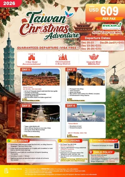 Taiwan Christmas Adventure – Taipei & Taichung