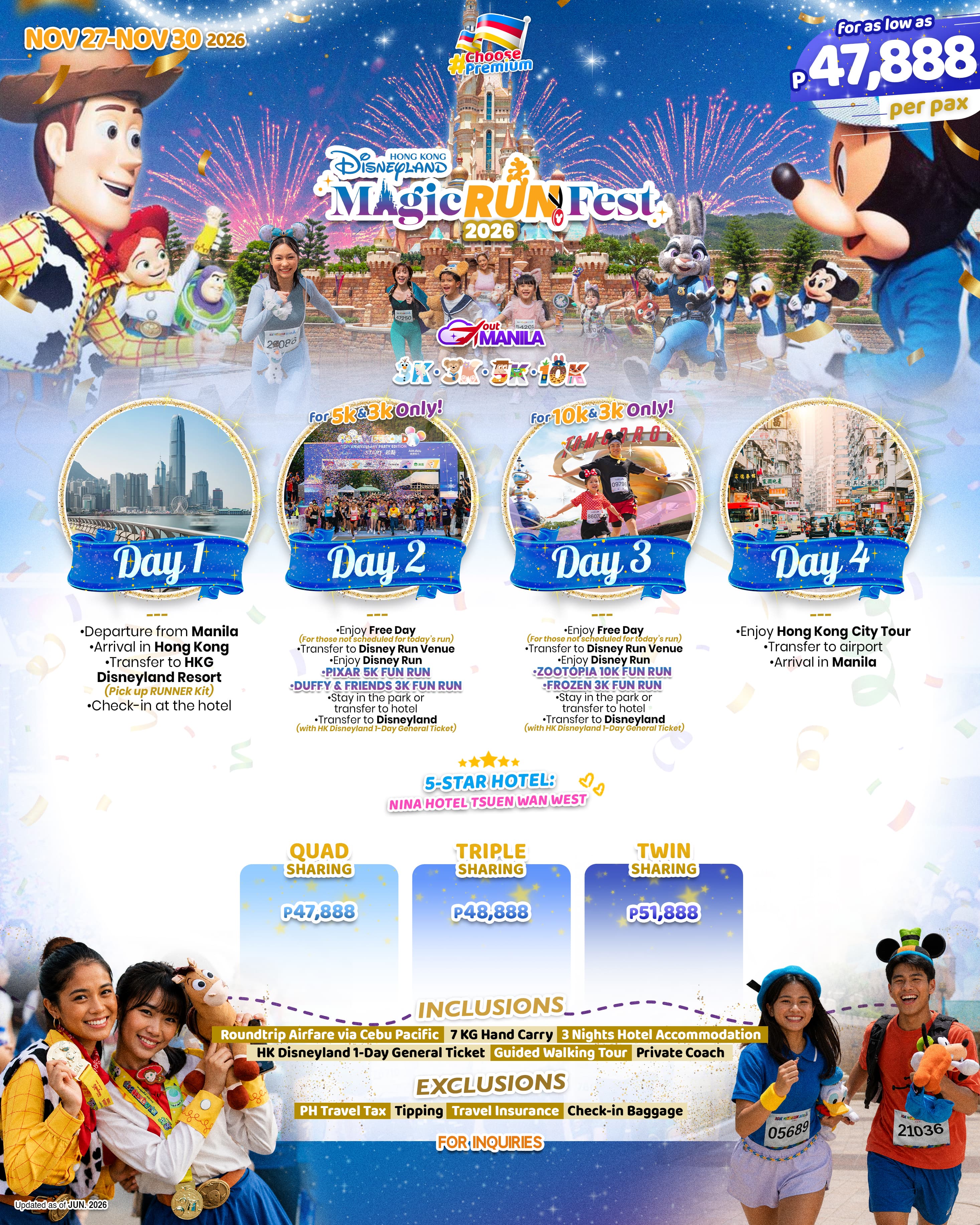 Hong Kong Disneyland Magic Run Fest 2026 marketing flyer