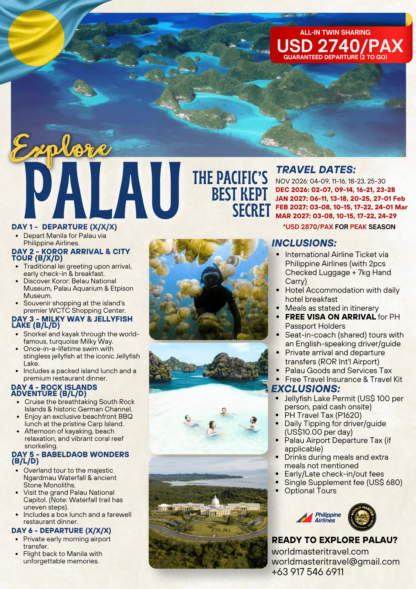 Explore Palau marketing flyer