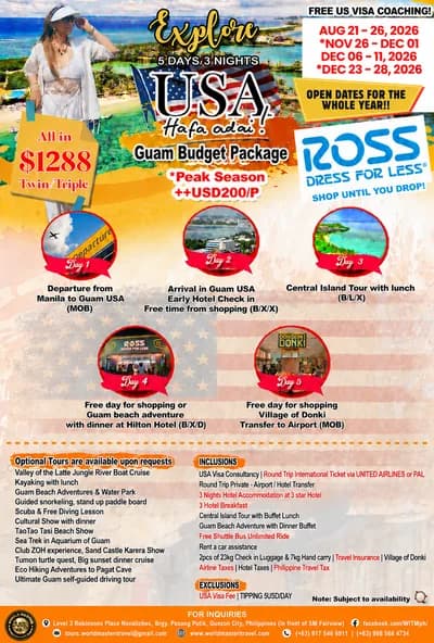 Explore Guam – 5-Day Budget Package